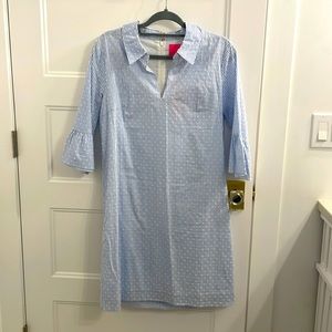 Lilly Pulitzer blue and white striped Ginger dress, NWT